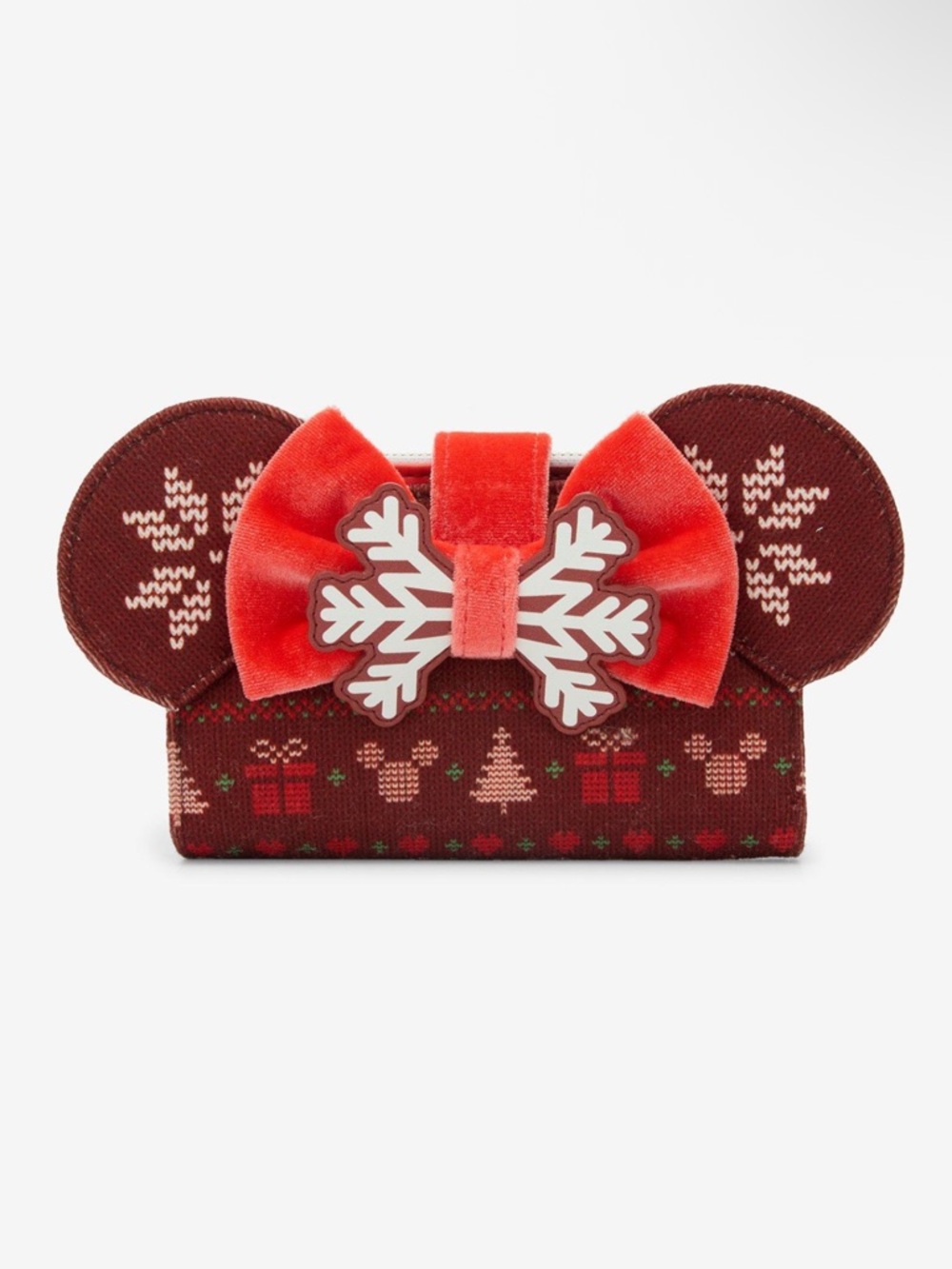 NWT Loungefly Disney Minnie Mouse Christmas sweater wallet